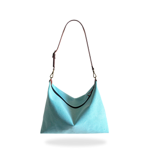 BOLSO SACO COSTAL HORIZONTAL - LONA TURQUESA