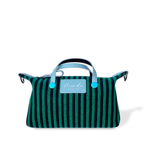 MINIBOLSO BANDOLERA - LONA ESTRIBERA NEGRO Y VERDE