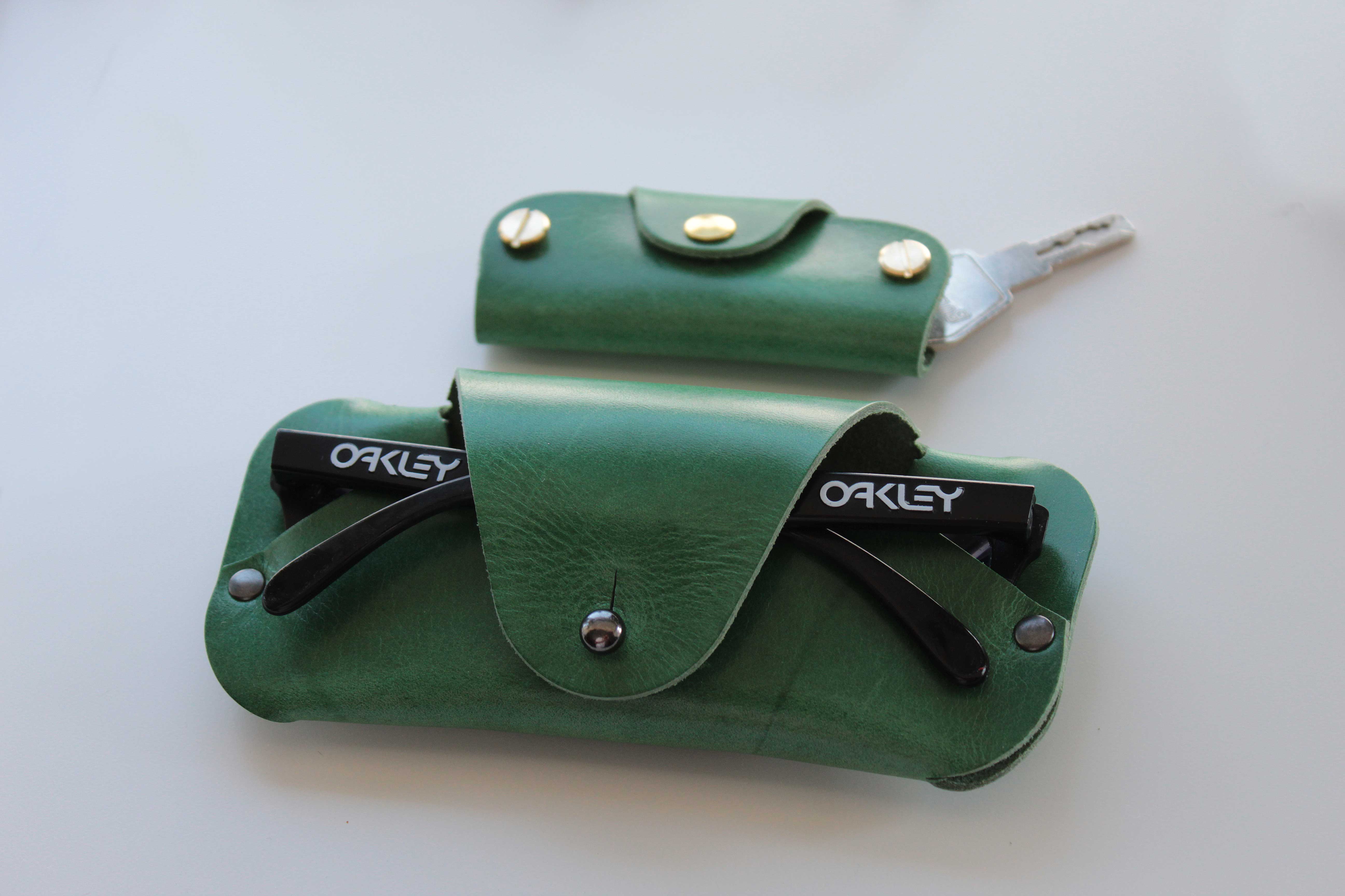 NO.36 | GREEN LEATHER KEYCHAIN