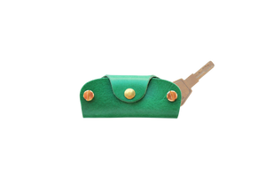 NO.36 | GREEN LEATHER KEYCHAIN